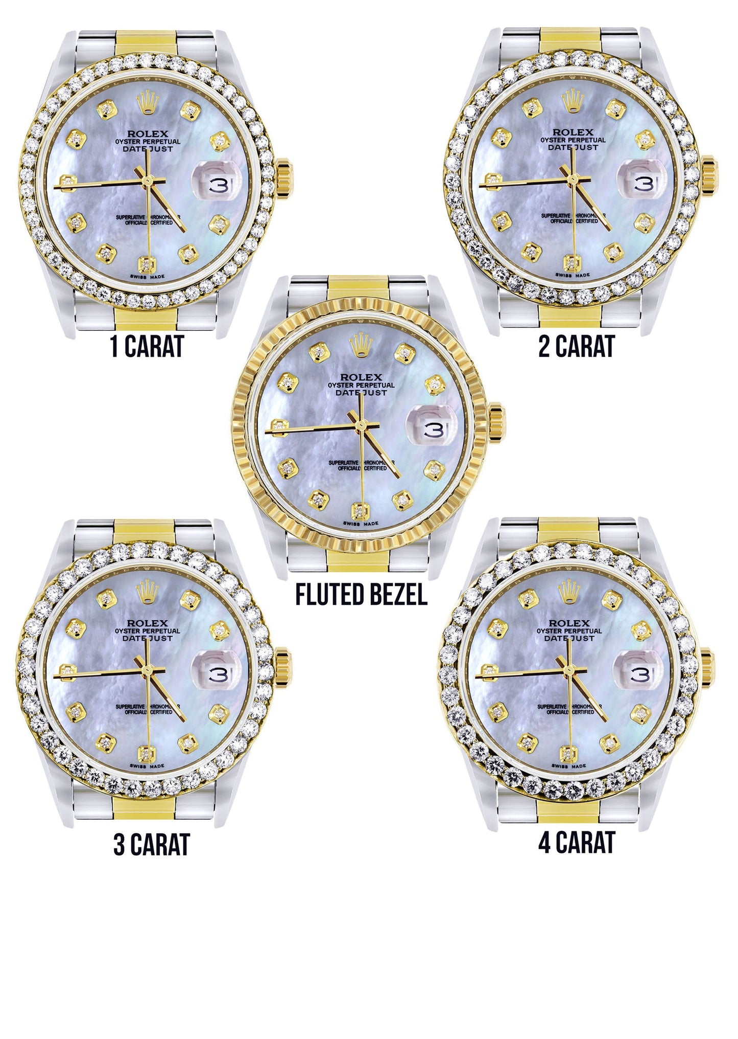 Two Tone Rolex Datejust Watch 16233 for Men | 36Mm | Mother of Pearl Dial | Oyster Band