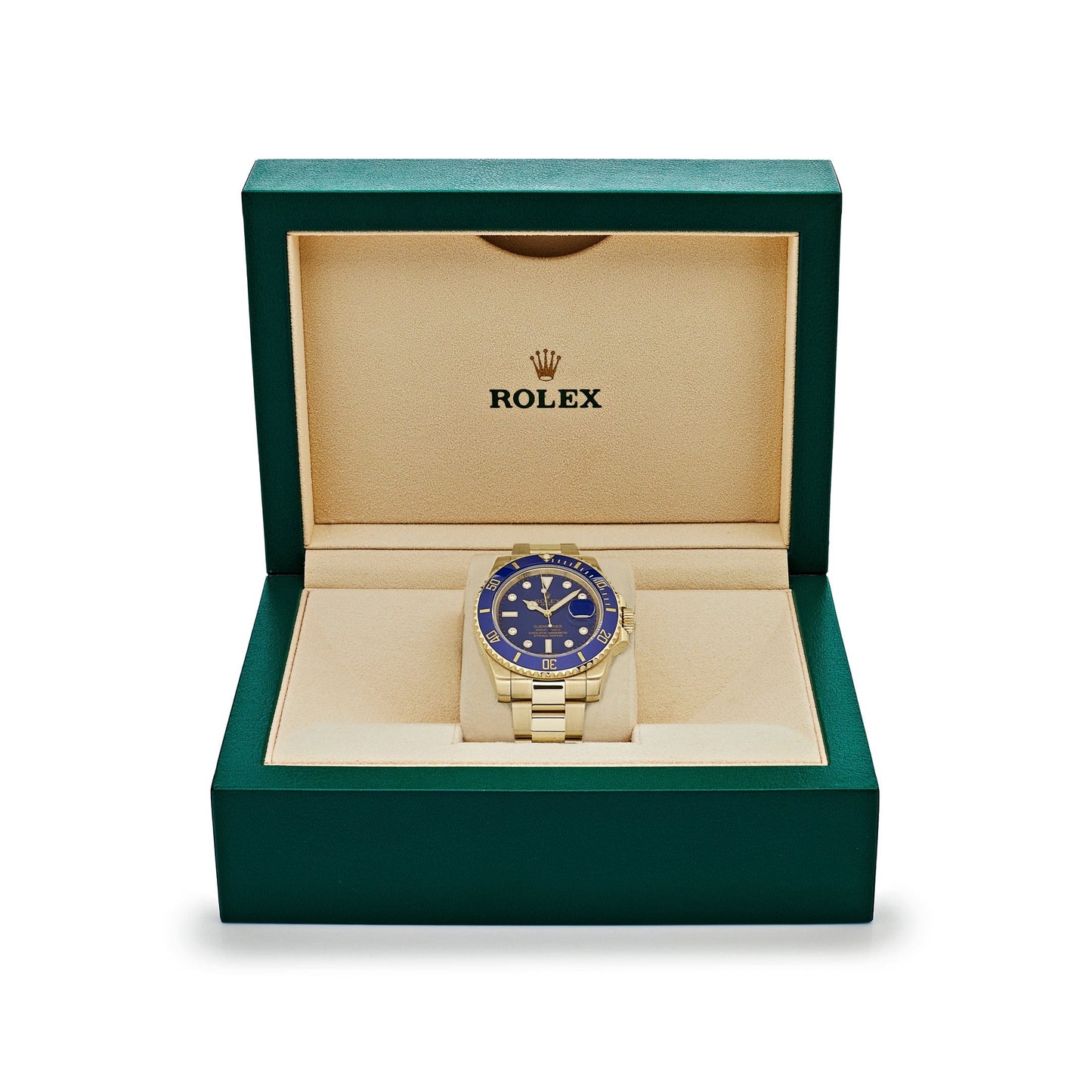 Rolex Submariner Date 116618LB Yellow Gold Blue Diamond Dial (2018)