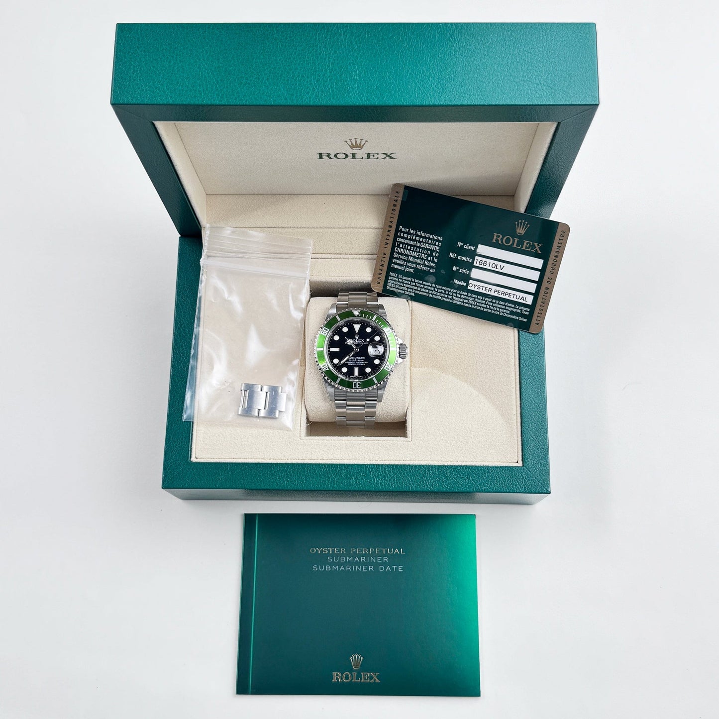 Rolex Submariner Date 16610LV 'Kermit' Bezel Stainless Steel Black Dial Oyster (2008)