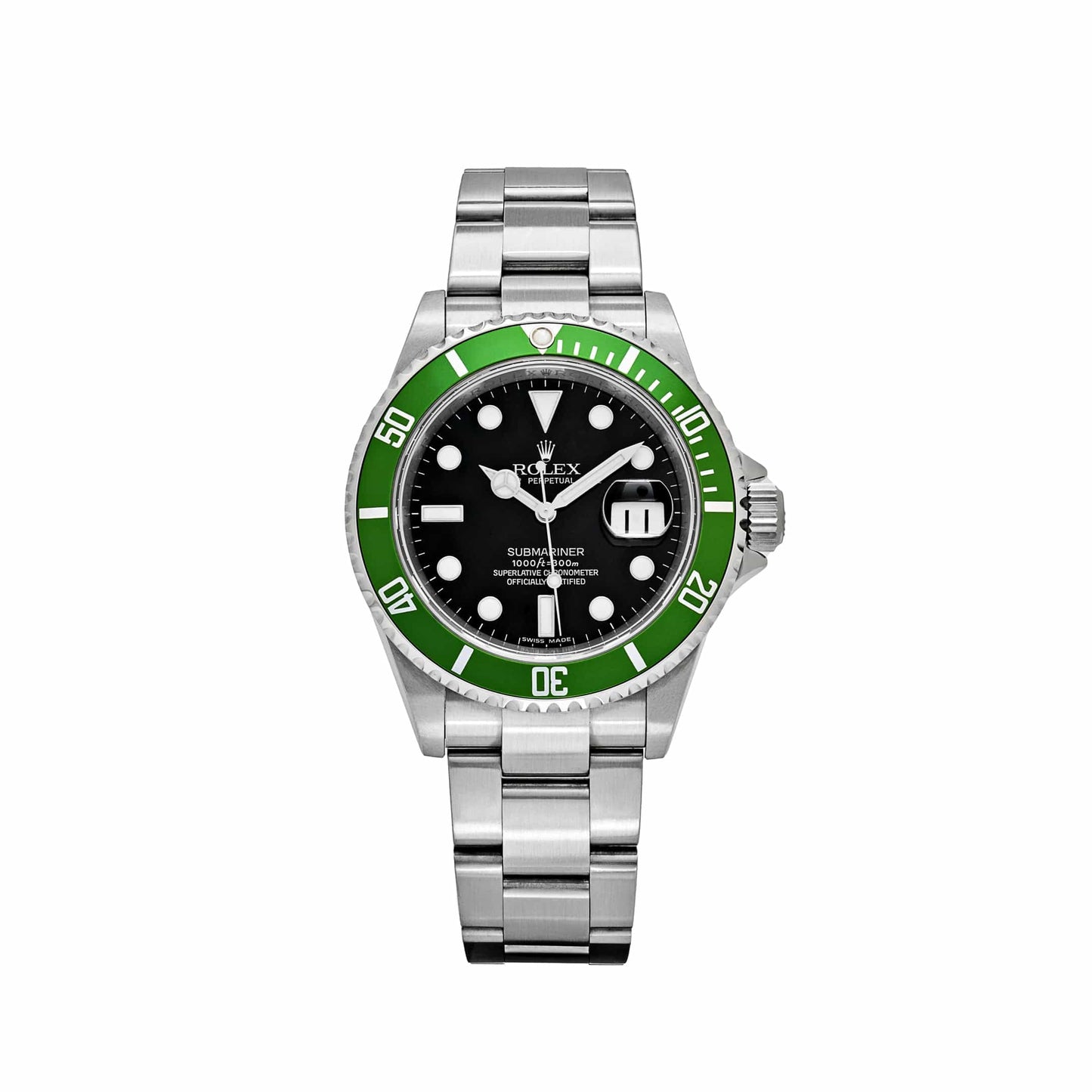 Rolex Submariner Date 16610LV 'Kermit' Bezel Stainless Steel Black Dial Oyster (2008)