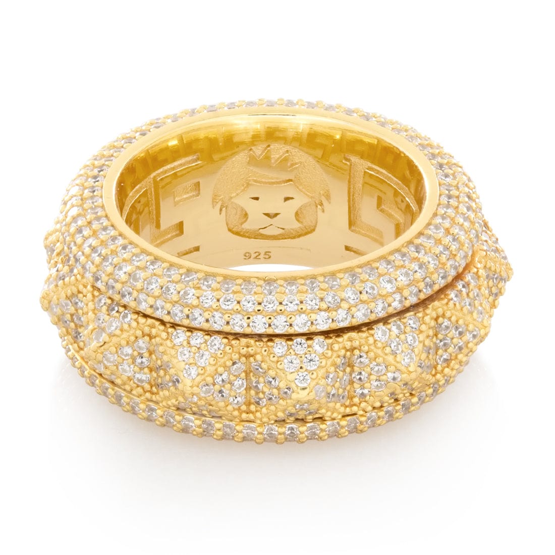 Spike-Studded Icy Spinner Ring