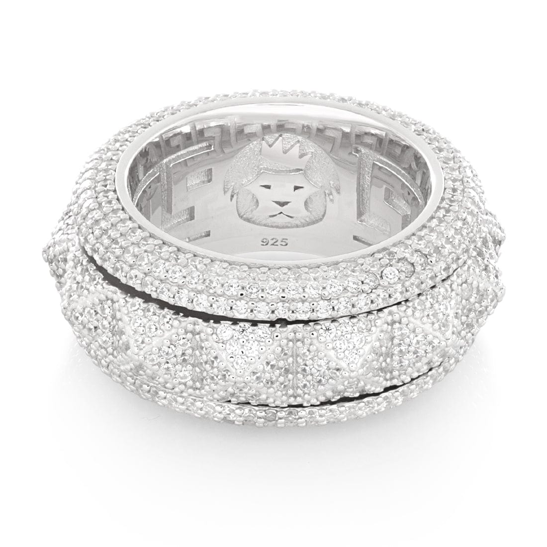 Spike-Studded Icy Spinner Ring