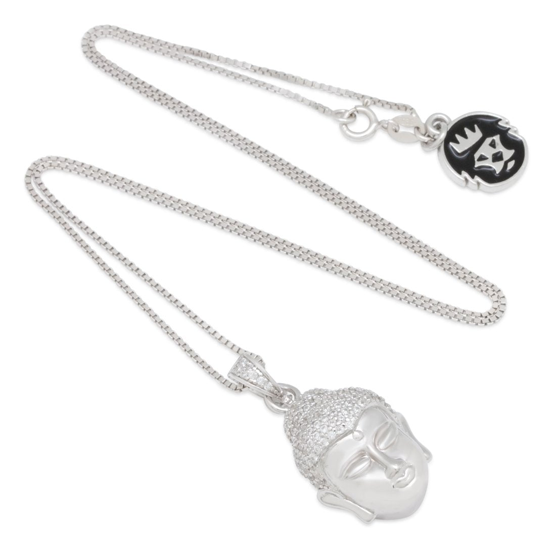 Sterling Silver Awake Buddha Necklace