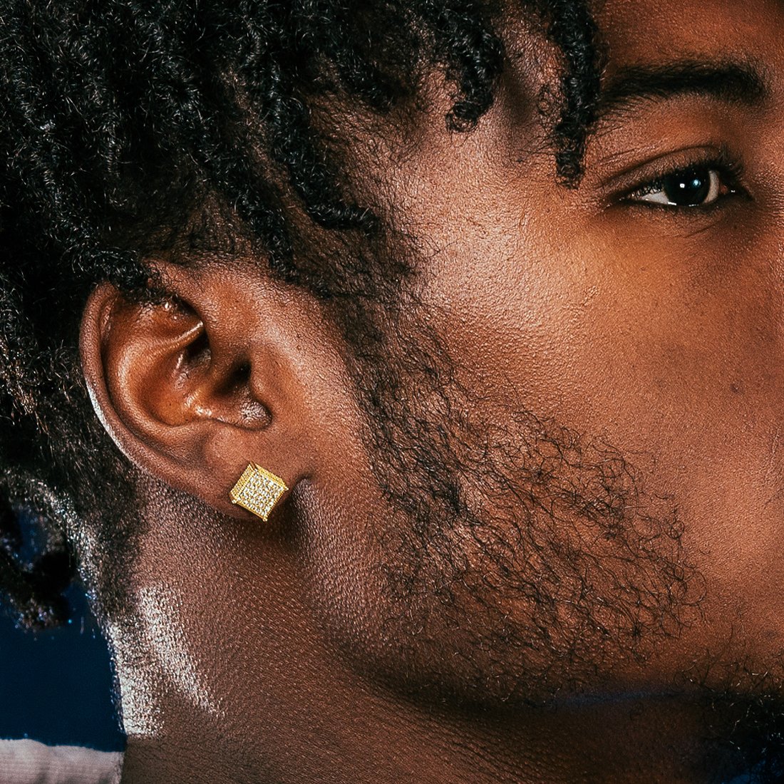 Triple-Row Stud Earrings