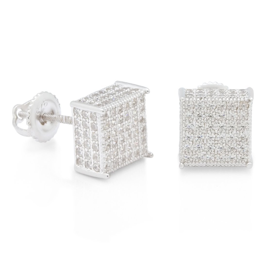 Triple-Row Stud Earrings