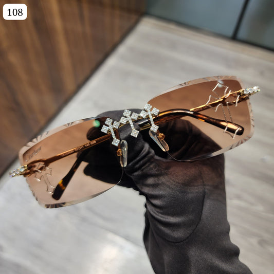VVS Moissanite Cross Sunglasses