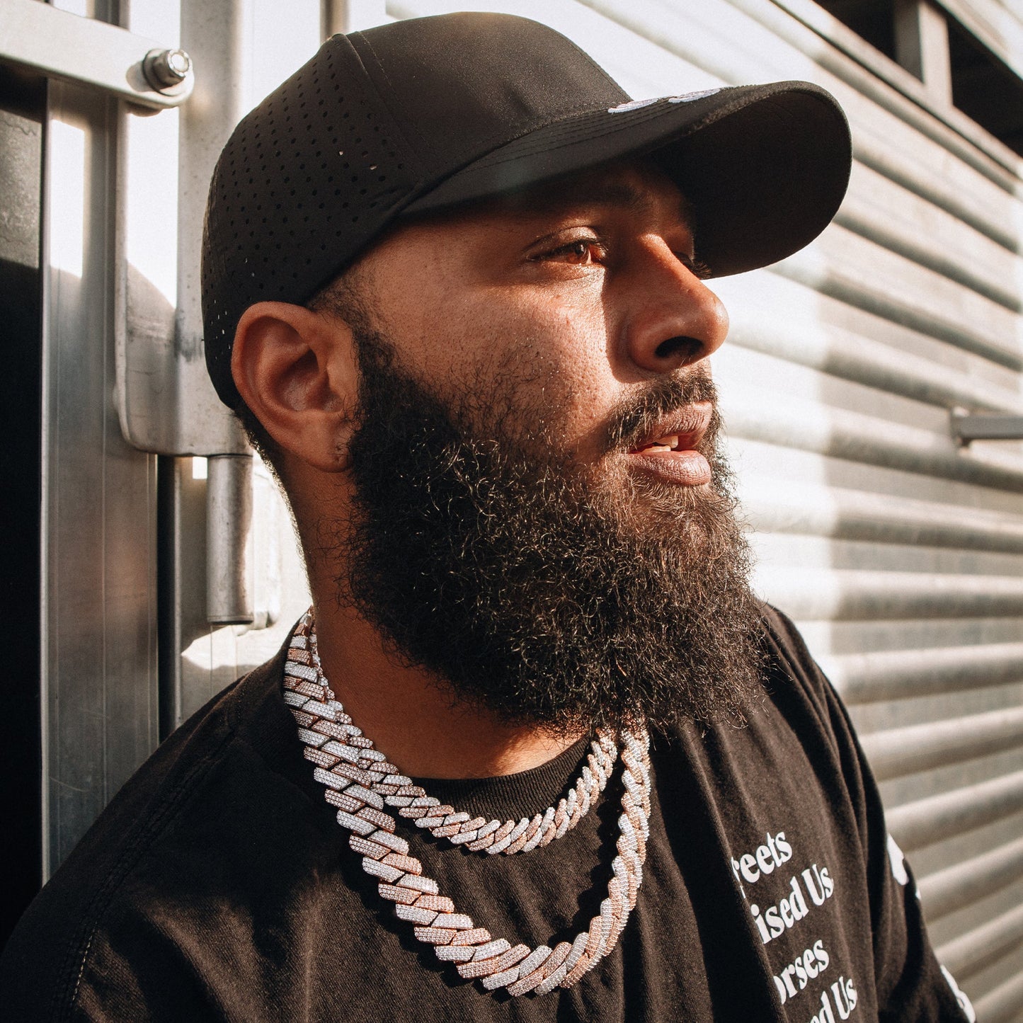 12mm Rose Gold Iced Diamond-Cut Miami Cuban Link Chain