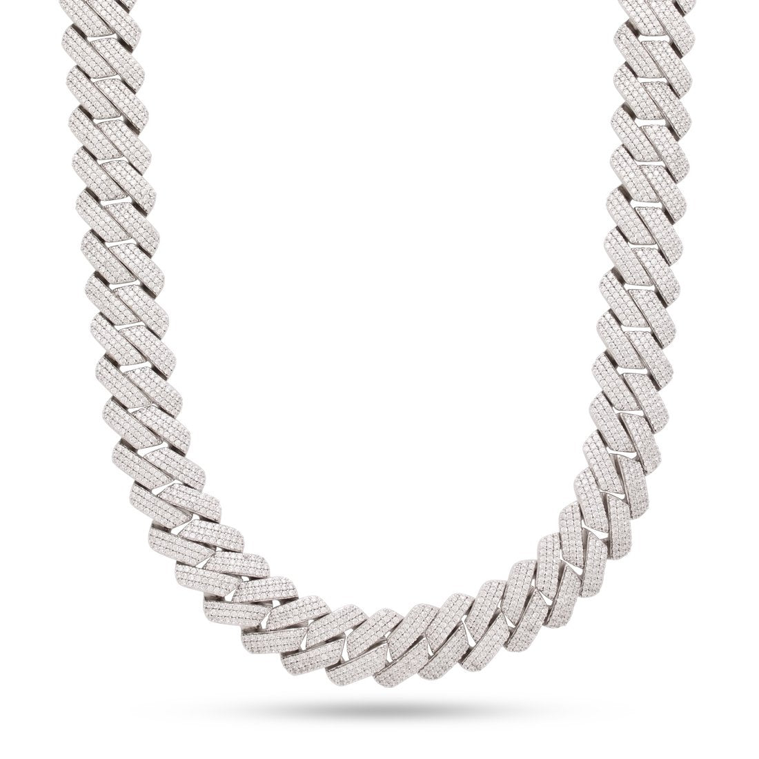 18mm Iced Diamond-Cut Miami Cuban Link Chain