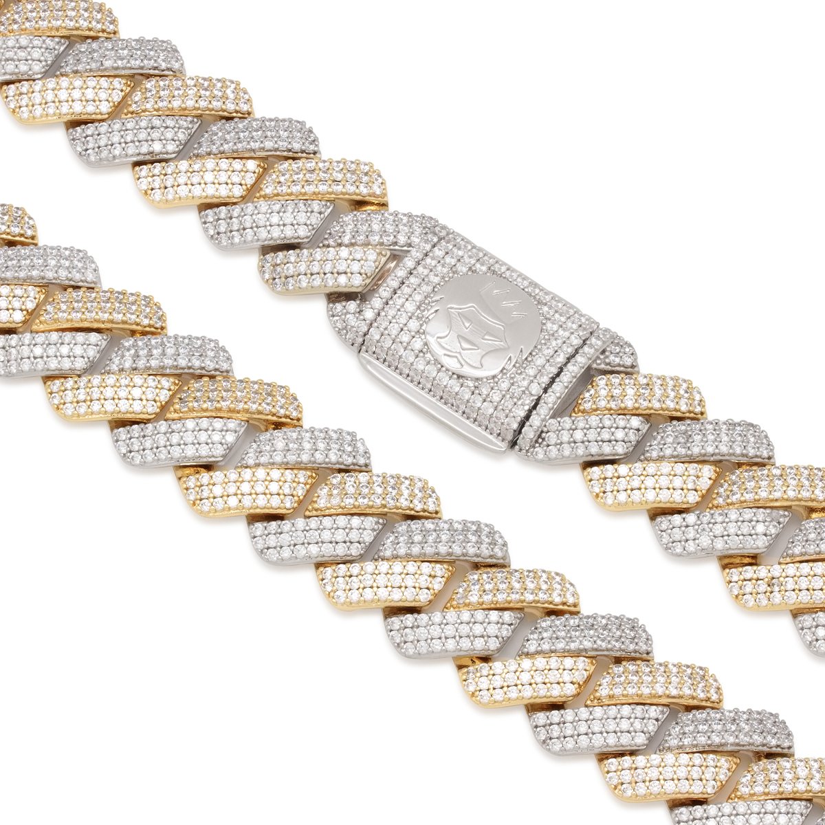18mm Iced Diamond-Cut Miami Cuban Link Chain