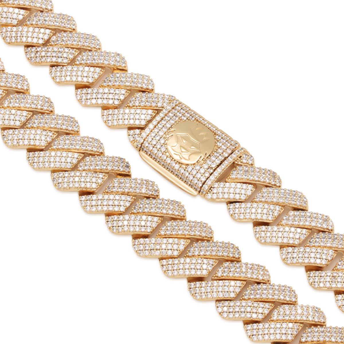18mm Iced Diamond-Cut Miami Cuban Link Chain