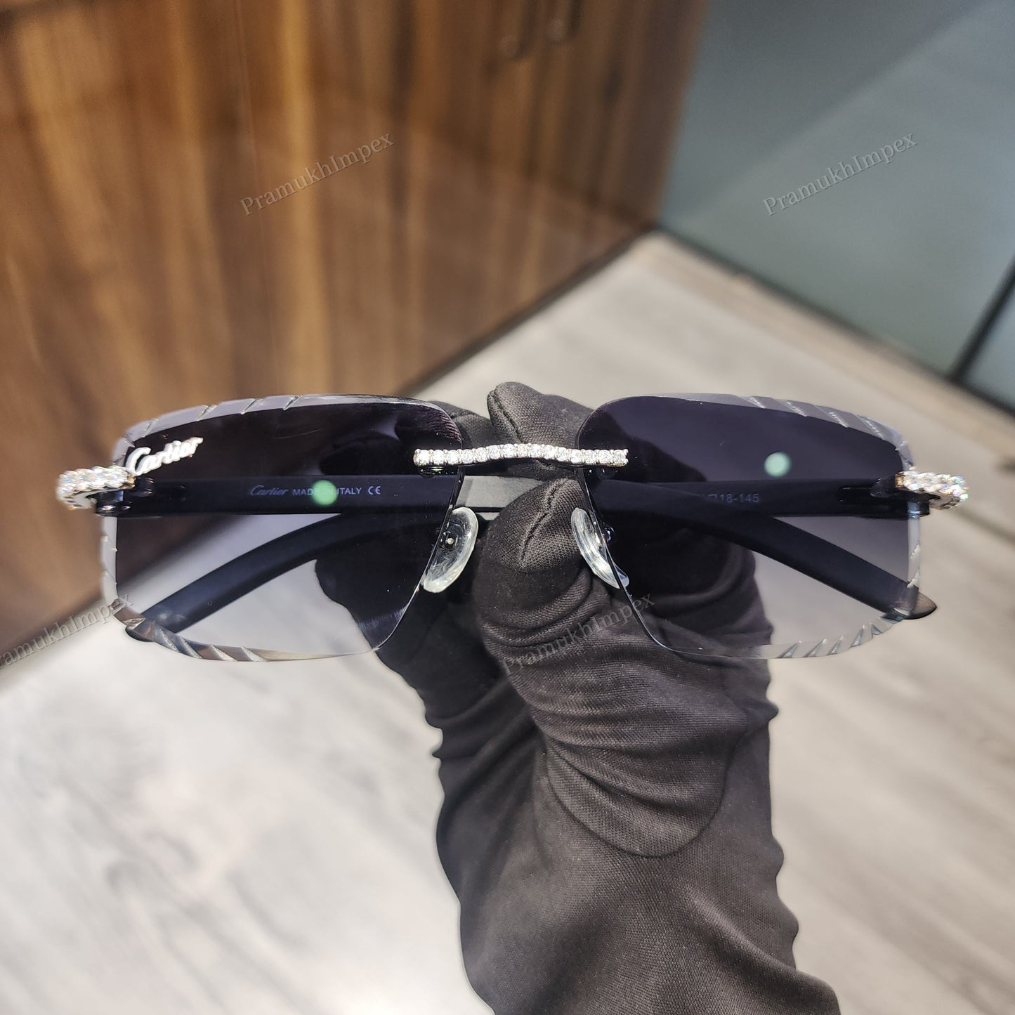 VVS Moissanite Diamond Men's Eye Wear Sunglasses