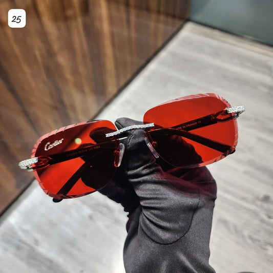 VVS Moissanite Red Sunglasses