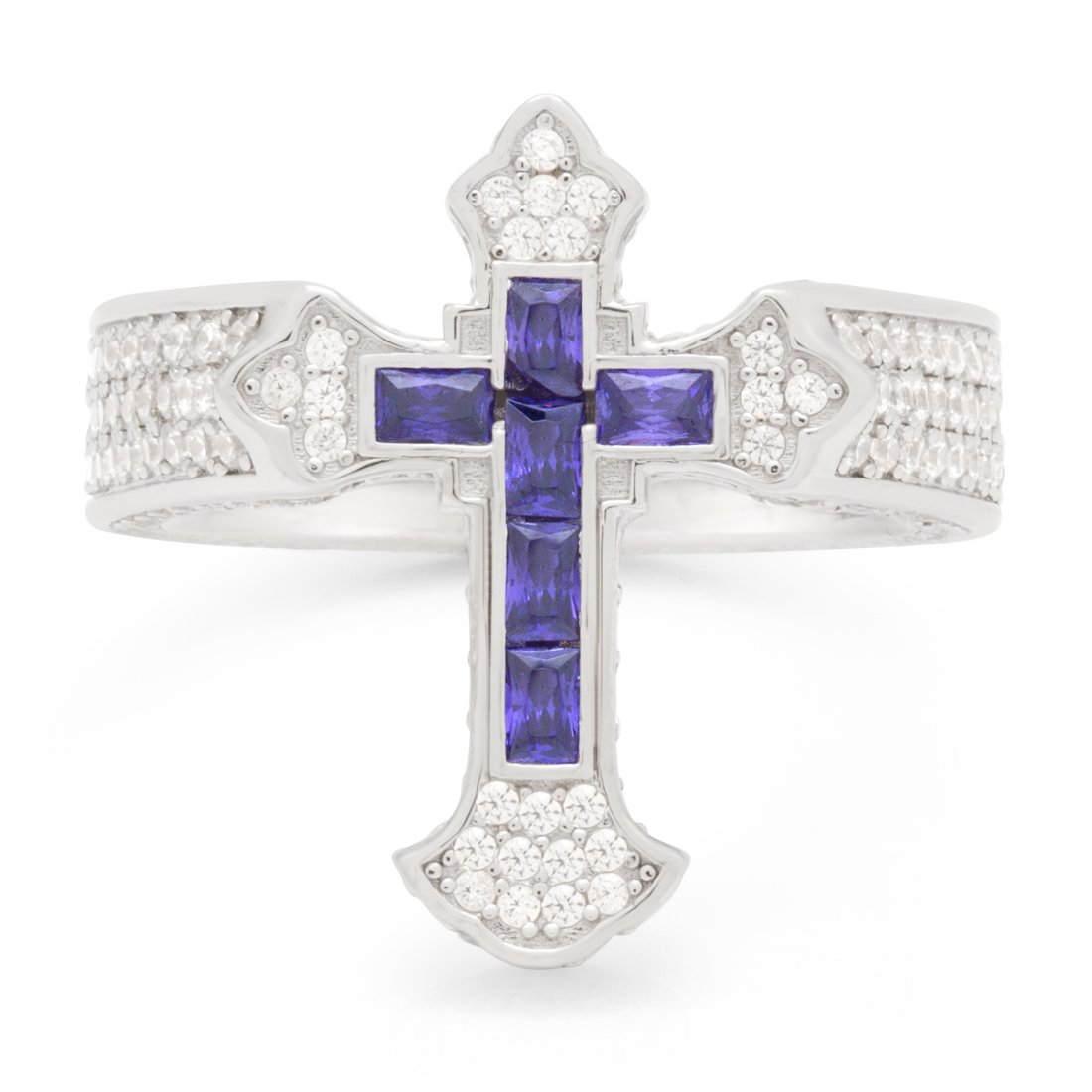 Fleur de Lis Cross Ring