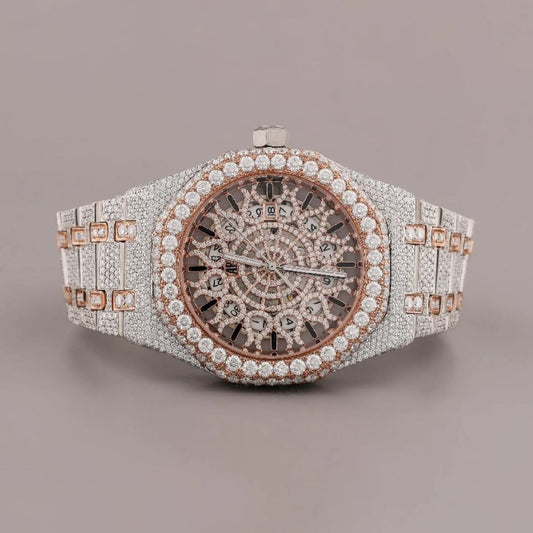 Unique Style Moissanite Studded Handmade Automatic Watch