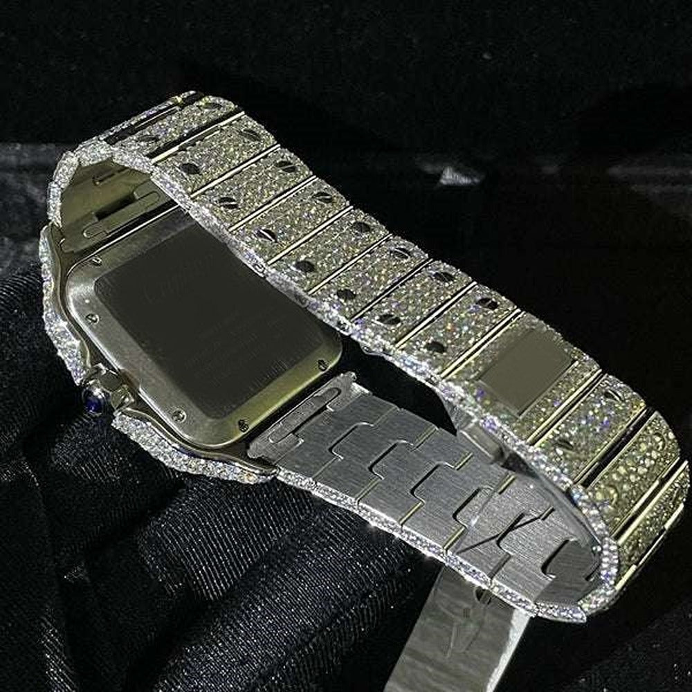 VVS1 Fully Iced Out Moissanite Automatic Hip Hop Watch
