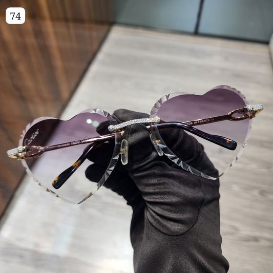 VVS Moissanite Heart Shape Sunglasses