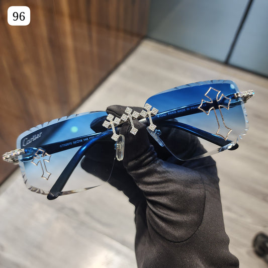 VVS Moissanite Cross Sunglasses