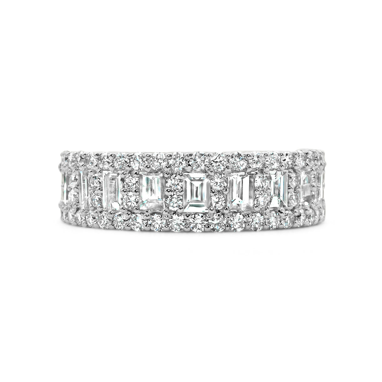 14k Solid Gold Diamond Band Ring 3.07ctw