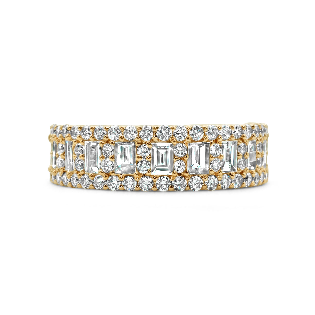 14k Solid Gold Diamond Band Ring 3.07ctw