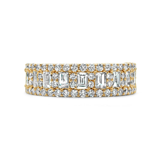 14k Solid Gold Diamond Band Ring 3.07ctw