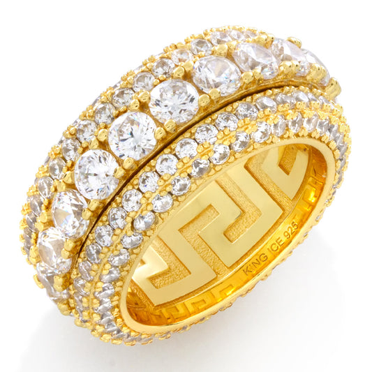 Brilliant-Cut Icy Spinner Ring