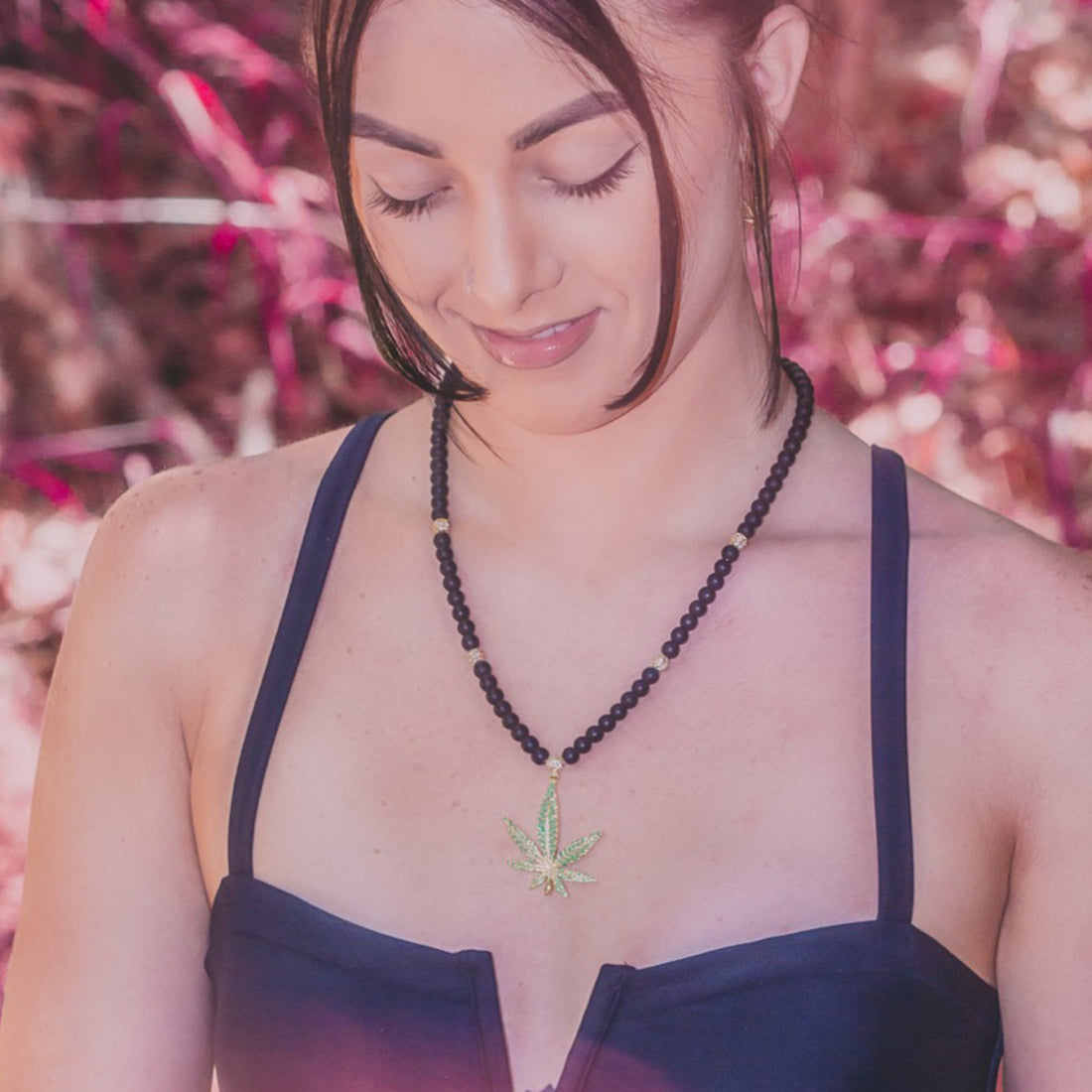 High Rise Cannabis Leaf Necklace