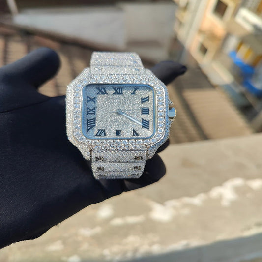 VVS1 Moissanite Hip Hop Watch For Gift For Men's