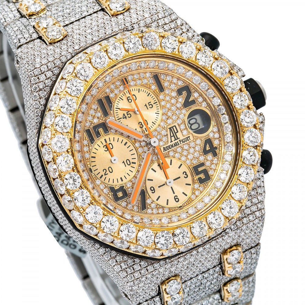 VVS1 Moisanite Chrono Dial Hip Hop Watch For Men's