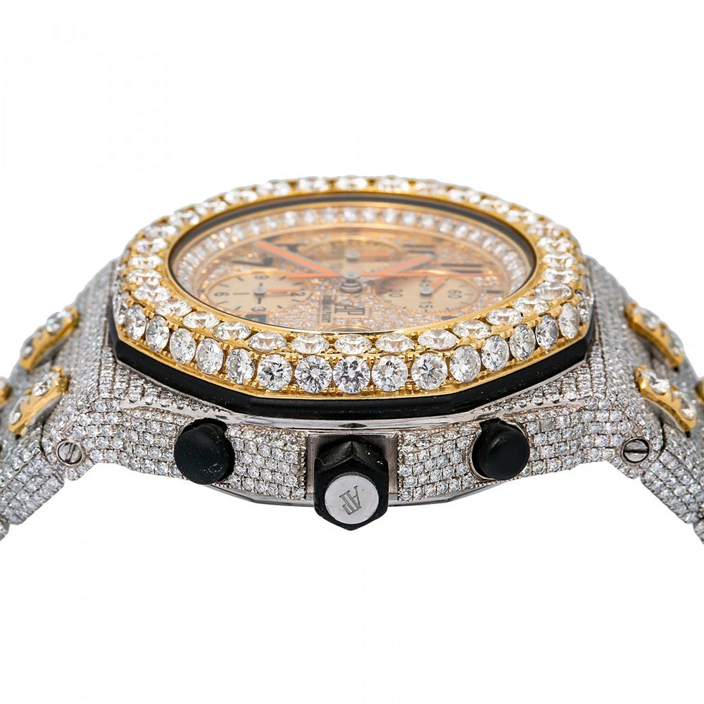 VVS1 Moisanite Chrono Dial Hip Hop Watch For Men's