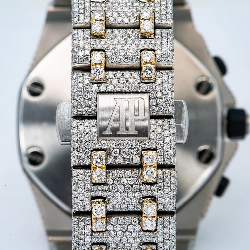 VVS1 Moisanite Chrono Dial Hip Hop Watch For Men's