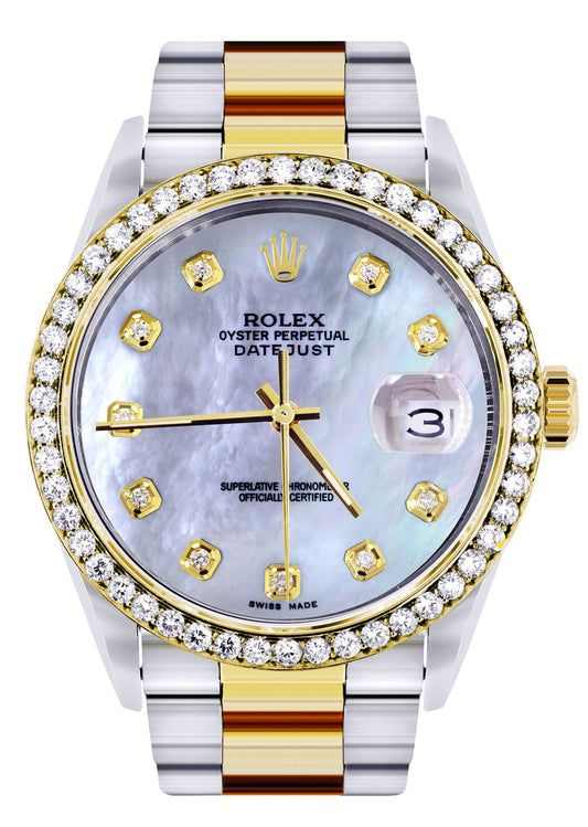 Two Tone Rolex Datejust Watch 16233 for Men | 36Mm | Mother of Pearl Dial | Oyster Band