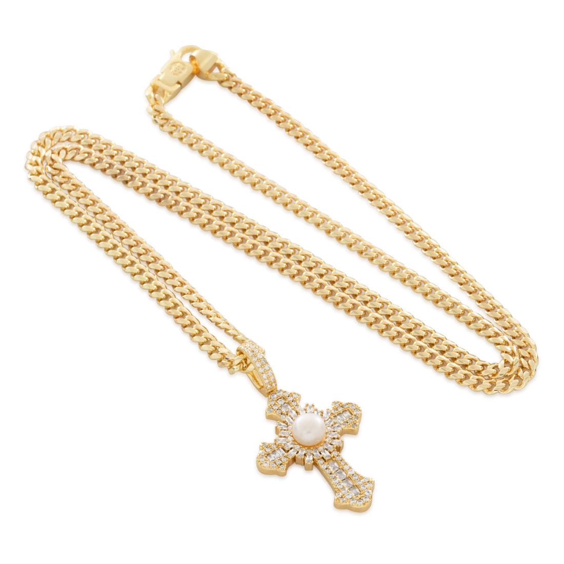 Pearl of Wisdom Cross Necklace