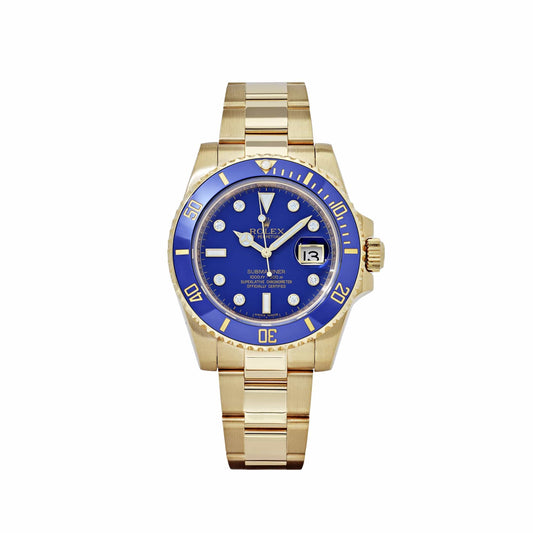 Rolex Submariner Date 116618LB Yellow Gold Blue Diamond Dial (2018)