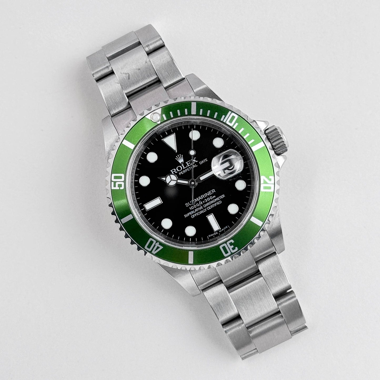 Rolex Submariner Date 16610LV 'Kermit' Bezel Stainless Steel Black Dial Oyster (2008)
