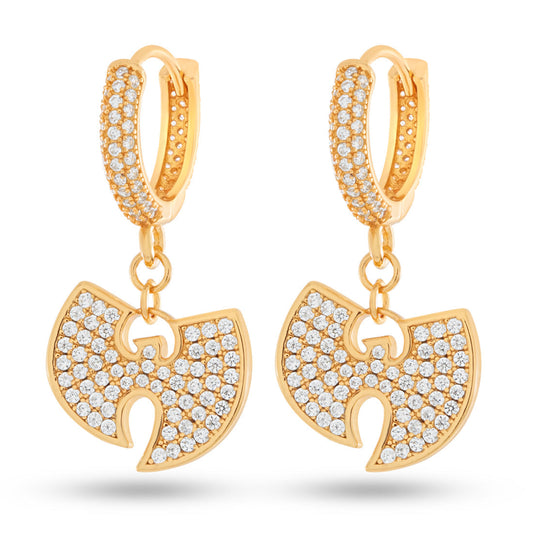 Wu-Tang x King Ice - 14mm Hanging Logo Earrings